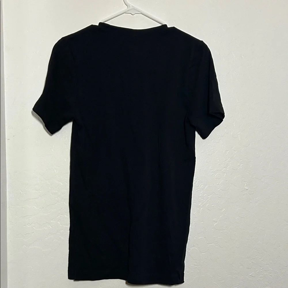 Black short sleeve t-shirt with camping design - Picture 2 of 3